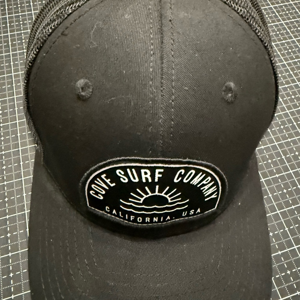 Cove Surf Company Black Trucker Hat